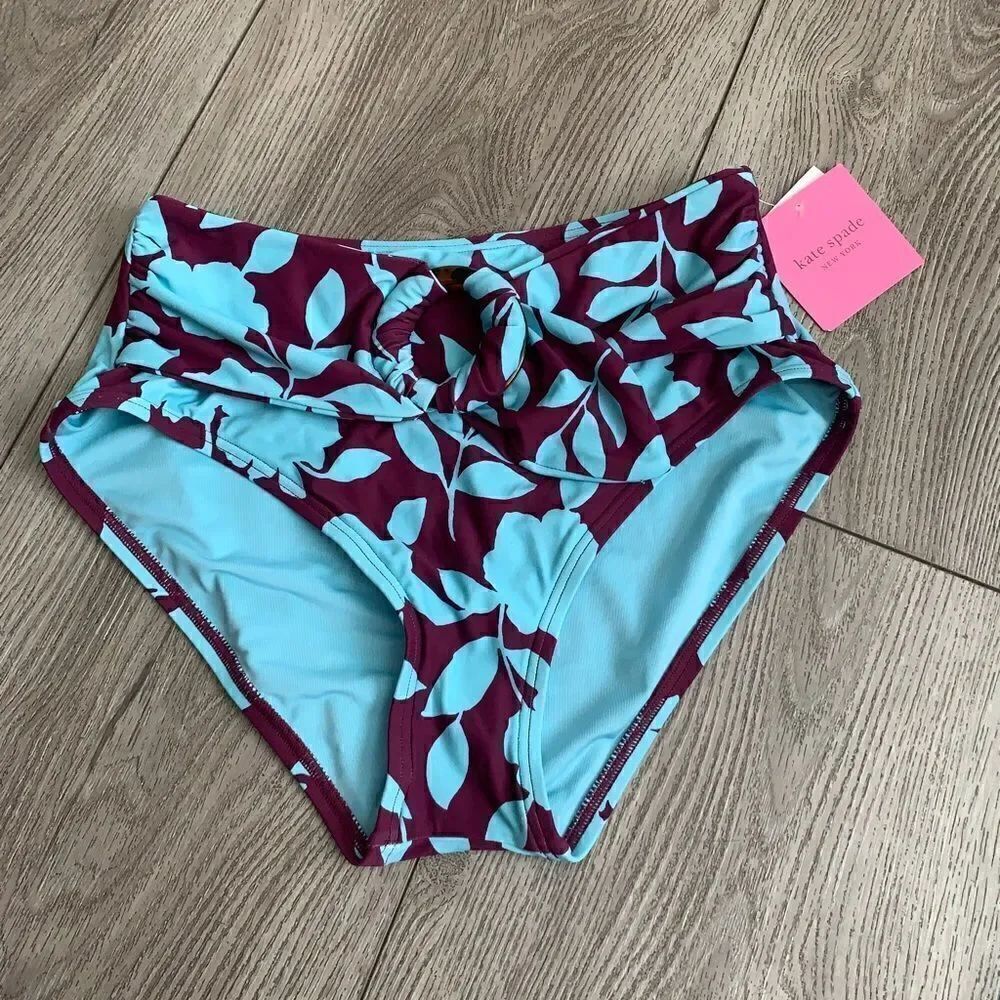 Kate spade women’s Cabernet bikini bottom very beautiful color and print